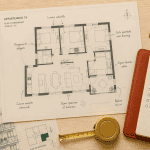 plans appartement t4 avec clés et carnet