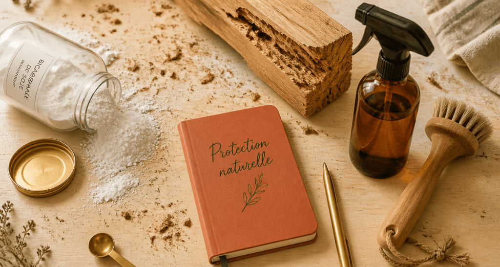 bicarbonate de soude contre les termites sur bois rongé