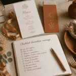 decos de mariage flat lay accessoires élégants