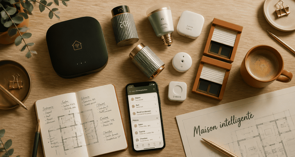 Domotique définition : box, smartphone, capteurs, maison intelligente