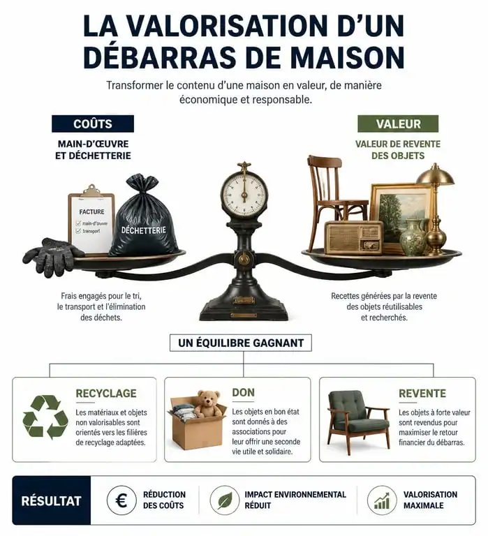 Processus de valorisation et calcul du coût d'un videur de maison