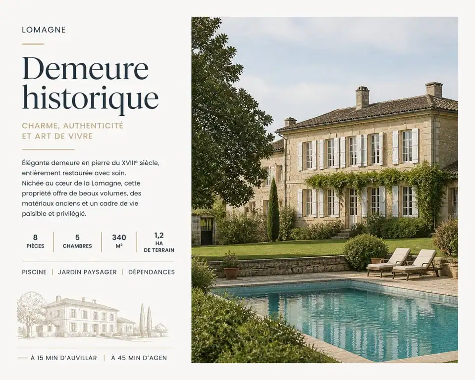 Maison Bardé, gîte de charme en Lomagne avec piscine