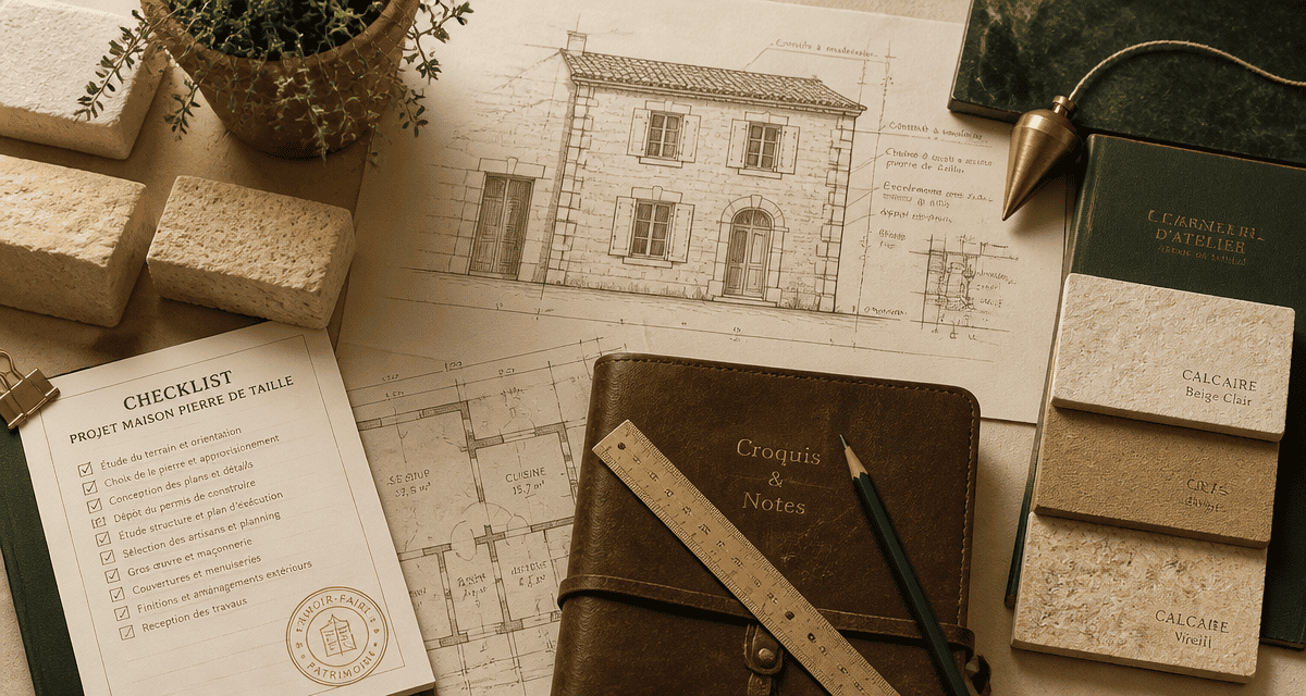 Maison pierre de taille plans et échantillons