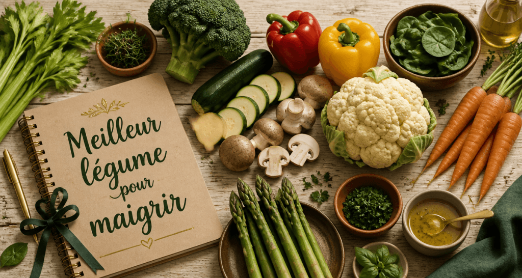meilleur legume pour maigrir légumes frais sur table