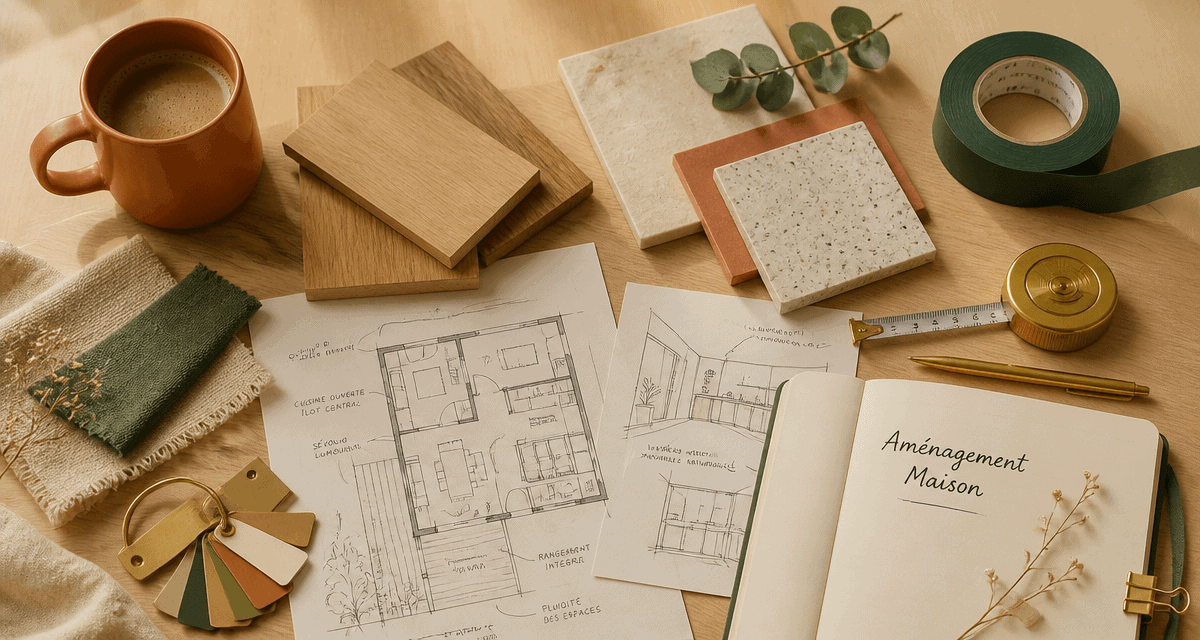 Mon amenagement maison plan materiaux bois croquis