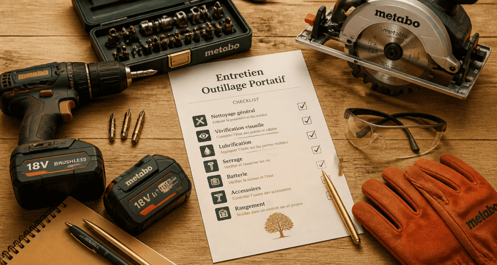 outillage portatif professionnel 18V Brushless checklist