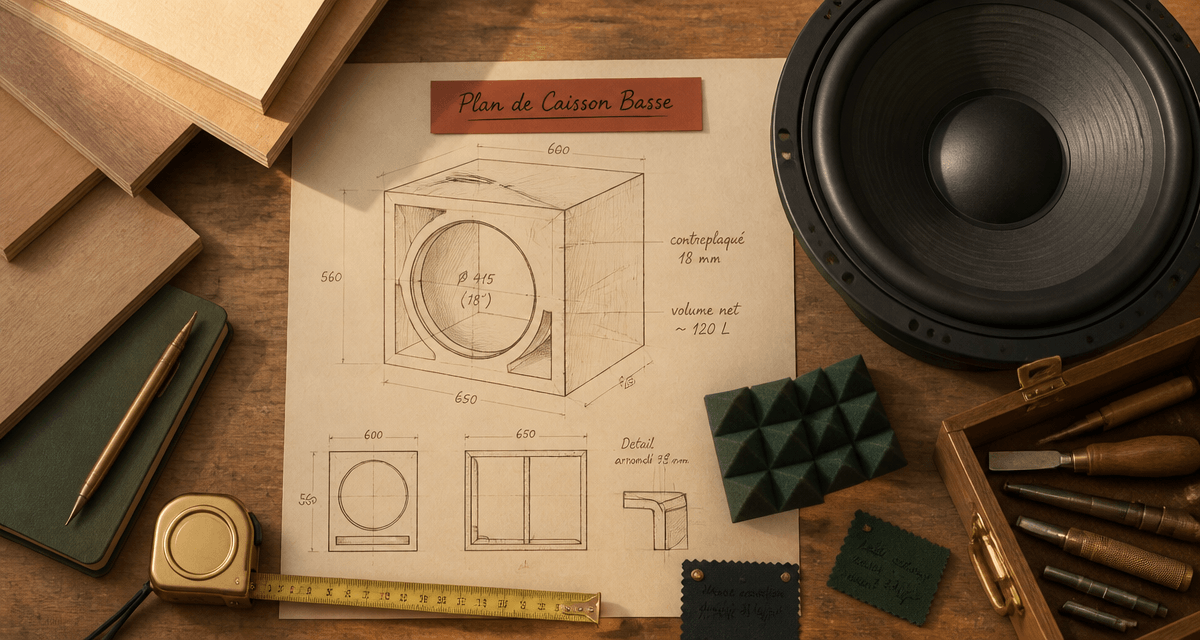 plan de caisson de basse établi outils