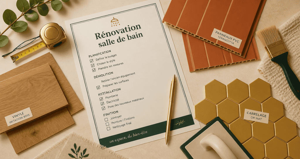 renover une salle de bain matériaux et outils