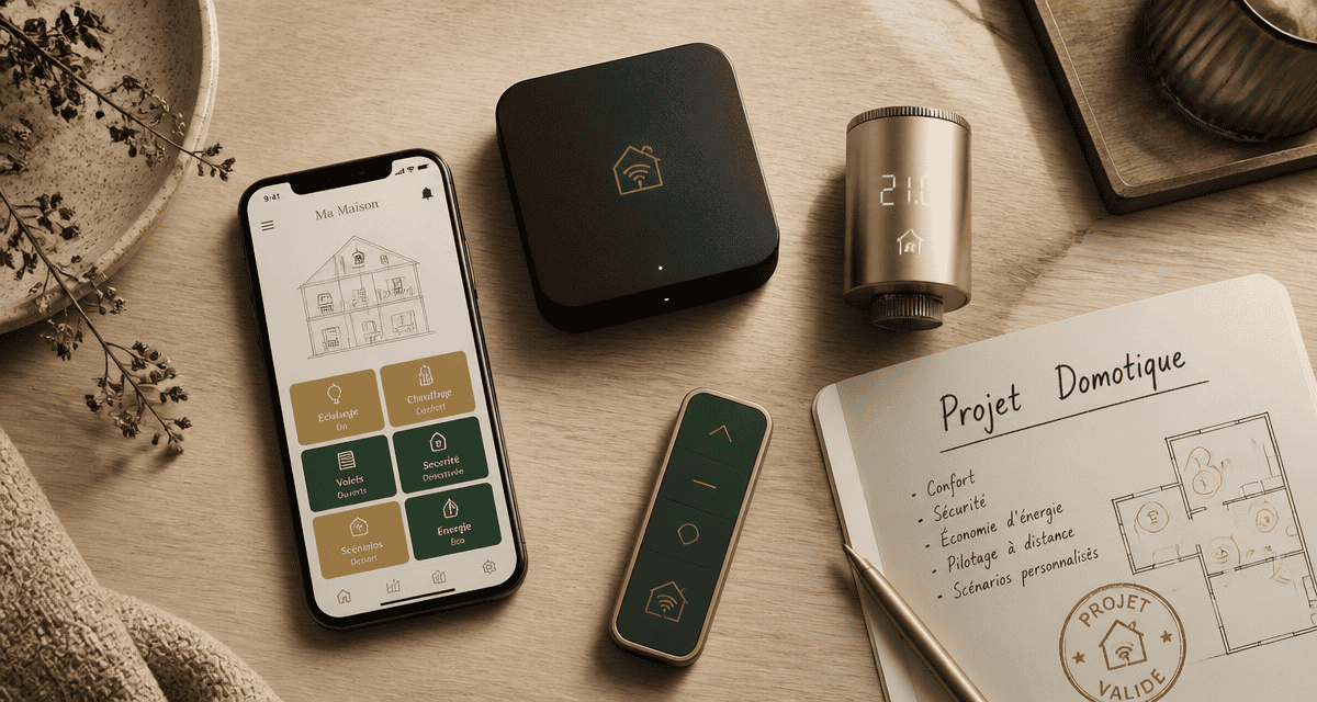 système domotique smartphone box vanne carnet