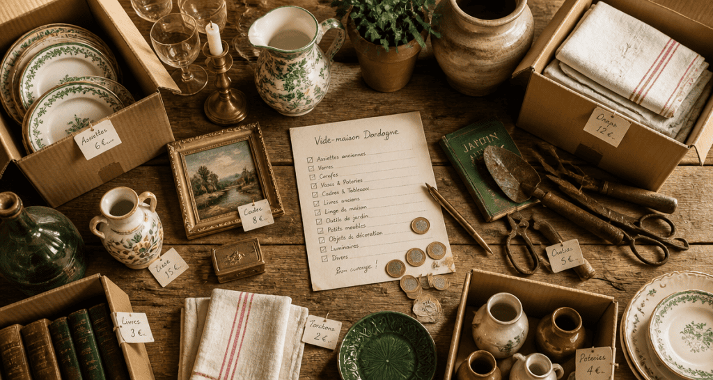 vide maison 24 table objets anciens checklist