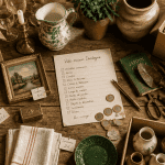vide maison 24 table objets anciens checklist