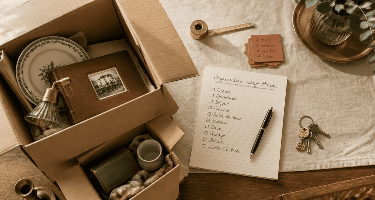 Vider maison succession, cartons et checklist