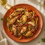 accompagnement encornets avec légumes et citron