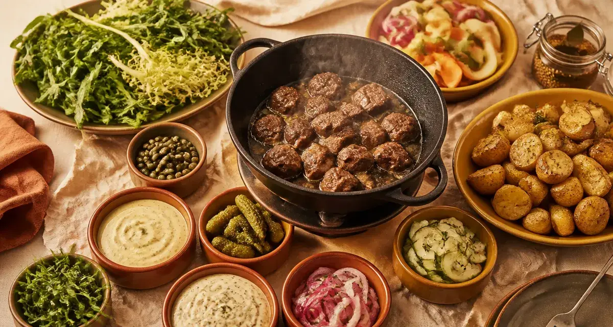 Accompagnement fondue bourguignonne : sauces maison et garnitures