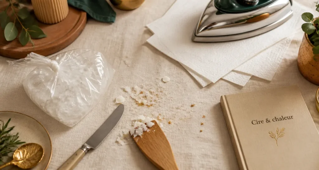 Comment enlever de la cire sur une nappe sans abîmer le tissu