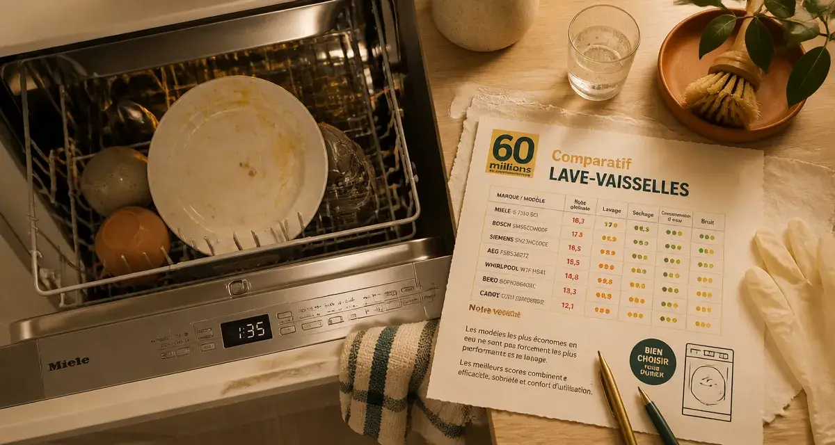 Comparatif lave vaisselle encastrable 60 millions de consommateur