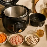 Cuisson rapide cookeo : ingrédients prêts pour une cuisson vapeur