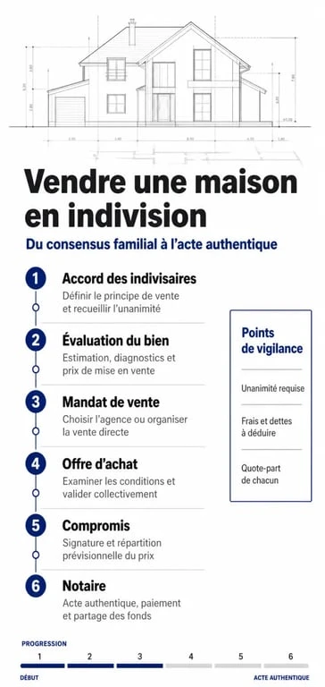 Processus de vente d'une maison en indivision entre frère et sœur
