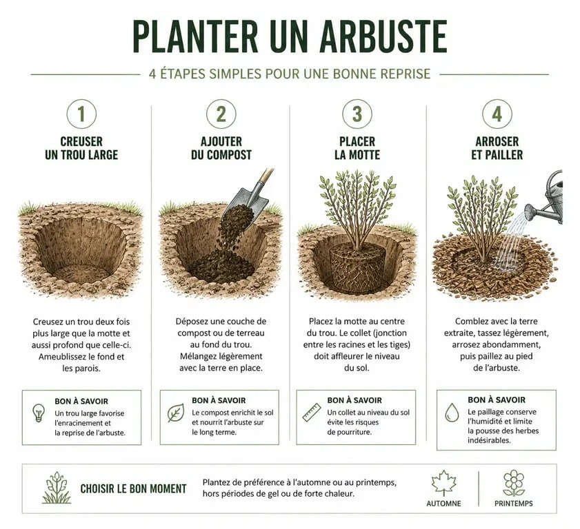 Étapes de plantation d'un laurier pour une reprise garantie au jardin