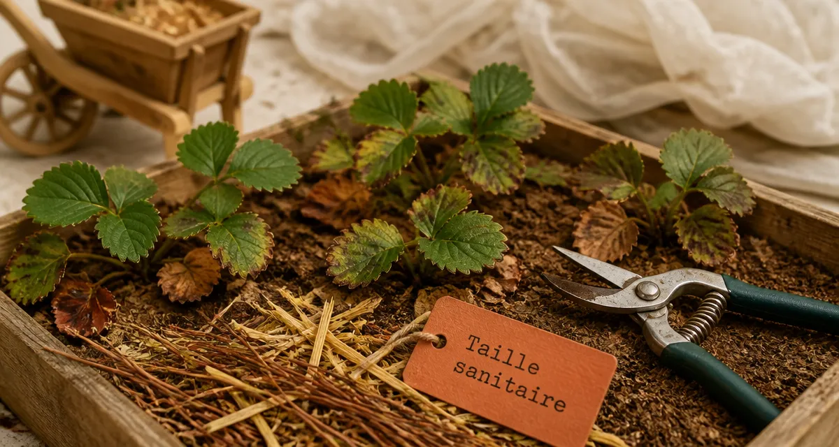 Faut il couper les feuilles des fraisiers avant l'hiver : rosettes et taille sanitaire