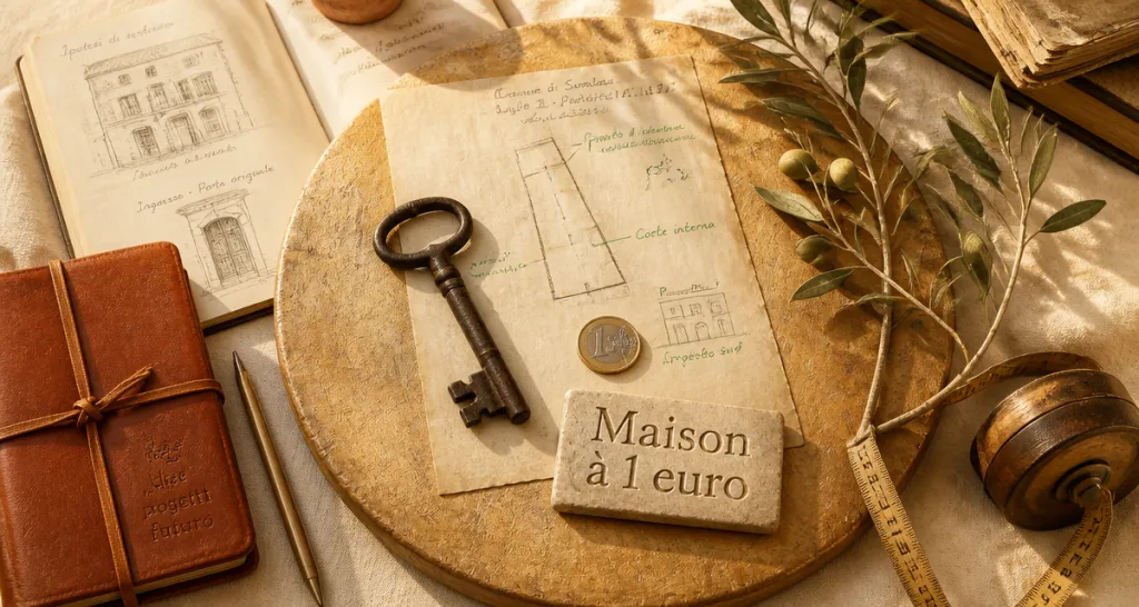 maison 1 euro pouilles clef ancienne plan