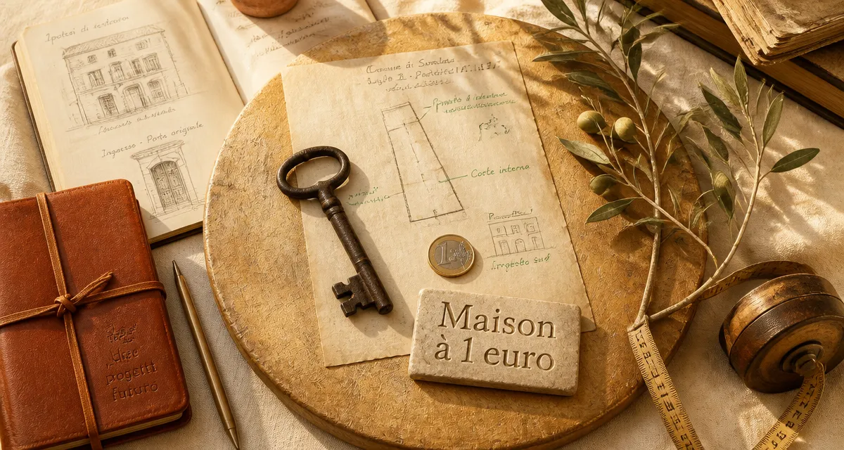 maison 1 euro pouilles clef ancienne plan