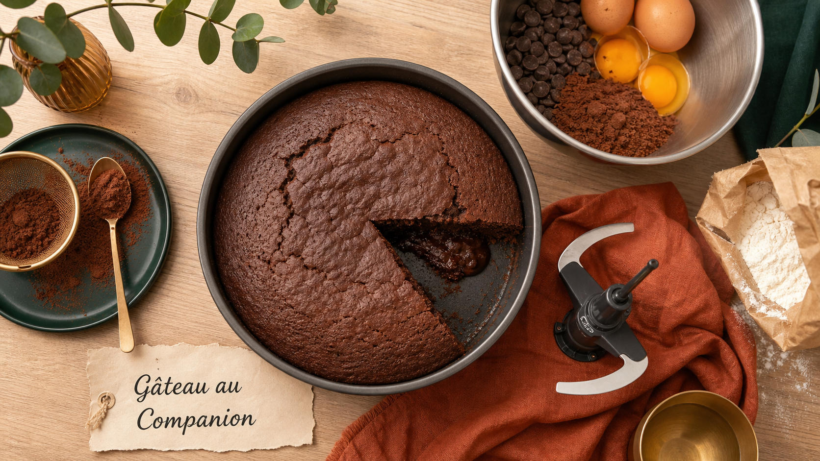 Meilleur gâteau au Companion moelleux chocolat, moule et robot cuiseur