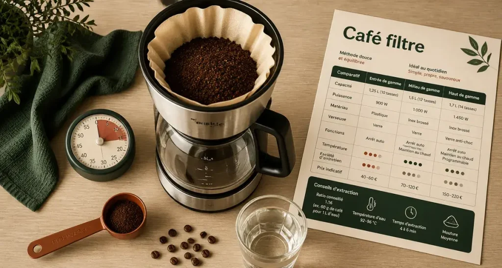Meilleure cafetière filtre : café sans amertume