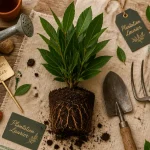 quand planter le laurier motte et outils sur plan de travail