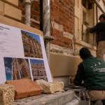 Ravalement Paris : dossier de déclaration préalable sur échafaudage en façade