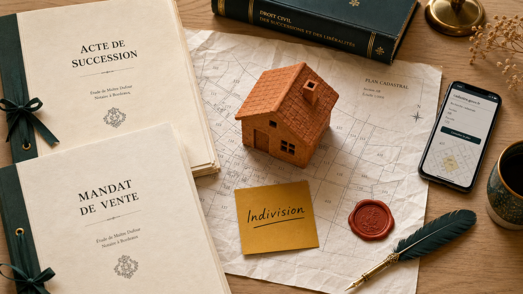 Vente maison en indivision entre frère et sœur, acte et mandat de vente
