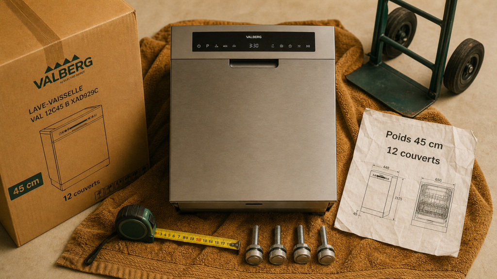 Combien pese un lave vaisselle : 26 à 50 kg selon format et pose
