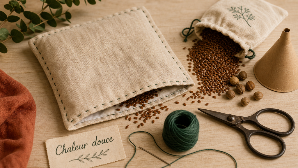 Comment faire une bouillotte maison en coton avec graines