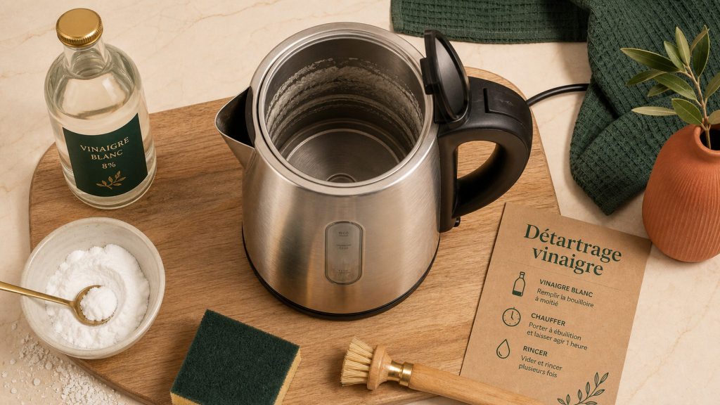 Comment nettoyer une bouilloire : vinaigre pour enlever le calcaire