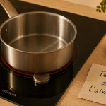 Comment reconnaitre une plaque induction et vitrocéramique : aimant sous la casserole sur foyer