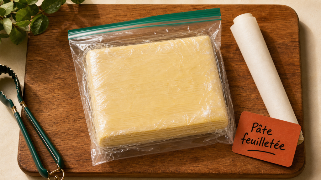 Congeler pate feuilletée : pâte emballée au congélateur