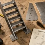 Fabriquer un escalier en metal : pente 25°-40°, échappée 190 cm, réglages sécurité