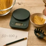 Grammage pate par personne : 80 à 100 g, pâtes mesurées