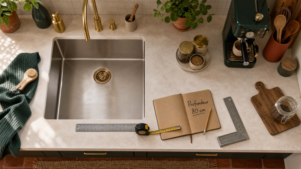 Plan de travail 80 cm de profondeur pour cuisiner sans perdre en circulation