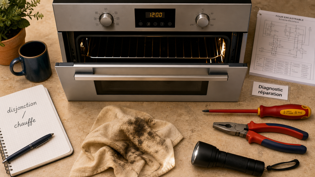 Réparation four encastrable en panne : diagnostic de chauffe et réparation fiable