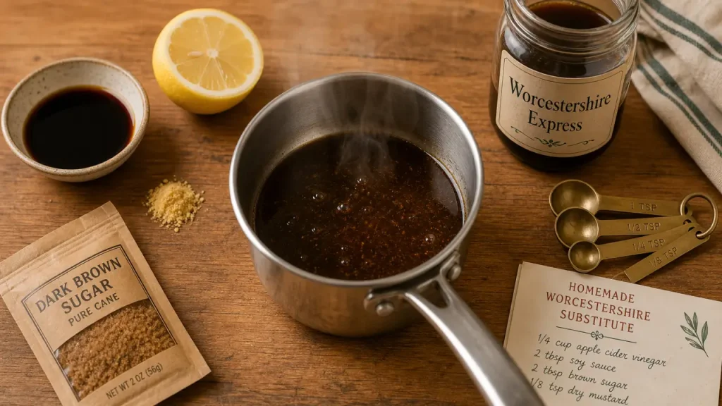 Sauce Worcestershire remplacer : substitut maison soja et vinaigre