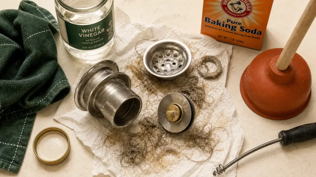 Déboucher baignoire : ventouse, furet et vinaigre contre bouchon