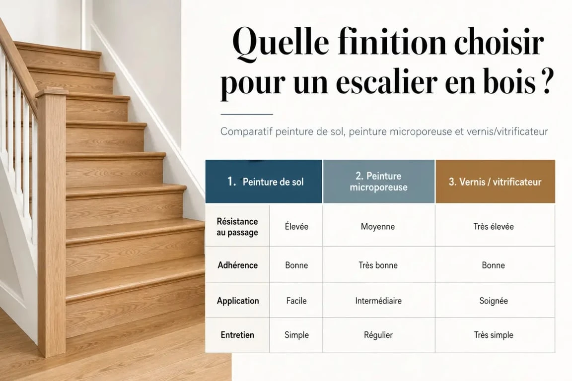 Peinture pour escalier en bois : comparaison des solutions et résistance d’usage