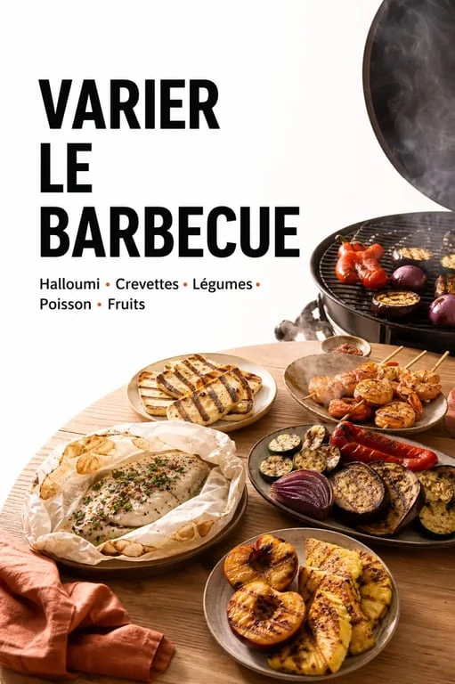 Idées pour que faire au barbecue pour changer avec halloumi, brochettes, légumes et dessert grillé