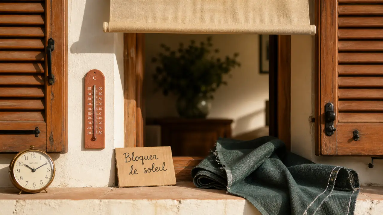 Rafraichir une piece : volets fermés bloquer le soleil