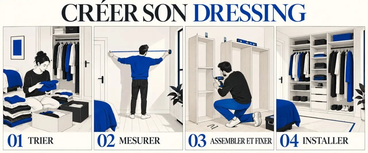 Illustration des étapes pour fabriquer un dressing fait soi-même