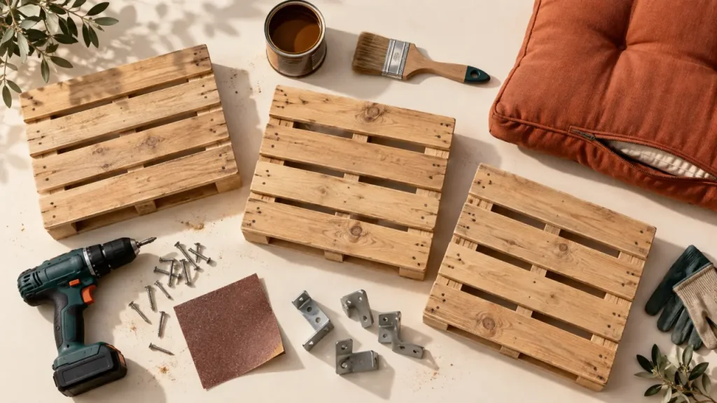 Un salon de jardin palette durable commence par le bon bois et une structure stable