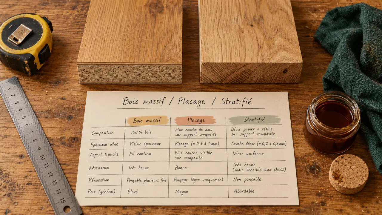 IKEA plan de travail bois massif : comparaison KARLBY placage épais