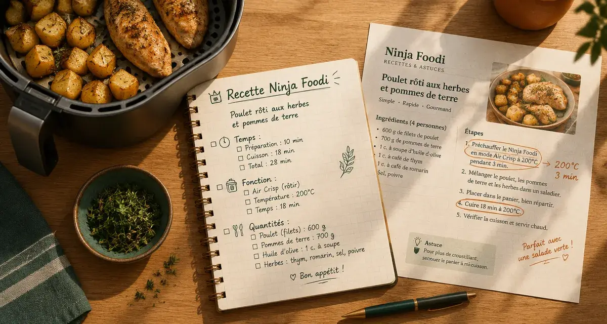 Recette Ninja Foodi français : PDF gratuit imprimable